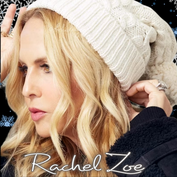 NWT Interchangeable Pom Pom Knit Hat Winter Rachel Zoe Pom Hat NEW IN GIFT BOX I main image 5